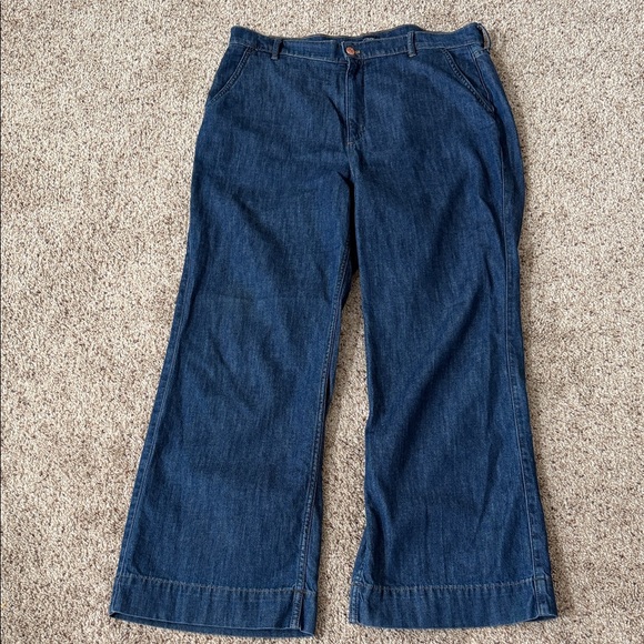 J. Crew Denim - J. Crew Dark Blue Wide Leg Jeans